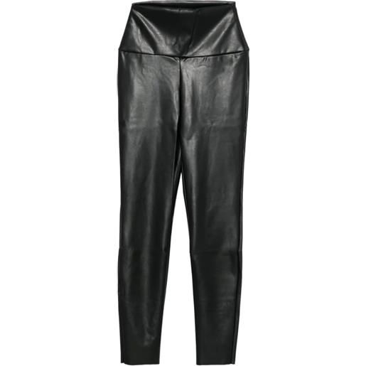 Norma Kamali leggings in pelle sintetica - nero