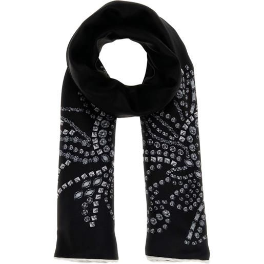 Alexander McQueen sciarpa con cristalli - nero