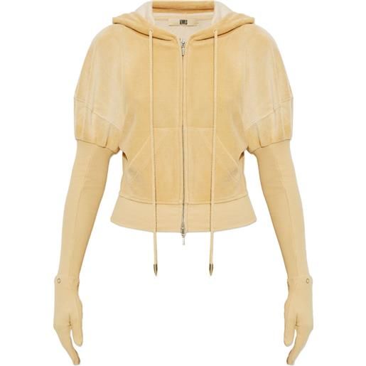 KNWLS felpa paris con zip - giallo