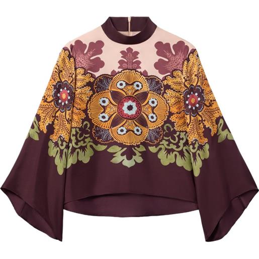 La DoubleJ blusa a fiori - rosso