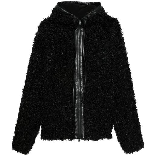 Norma Kamali cappotto in pelliccia sintetica - nero