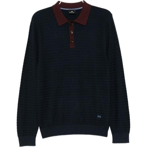 PS Paul Smith polo con dettagli a contrasto - blu