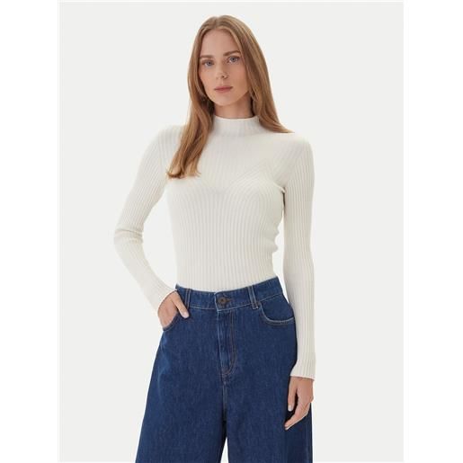 KONTATTO maglia lupetto in viscosa a costine - KONTATTO