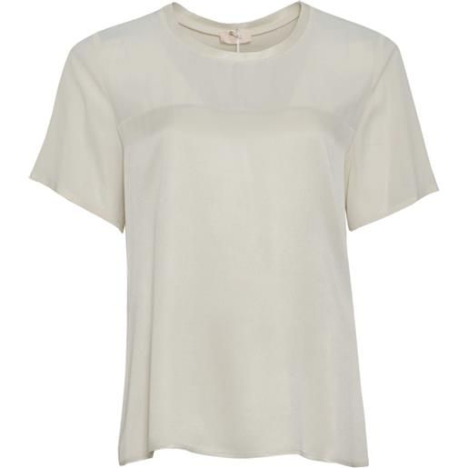 Liu Jo blusa donna in crepe de chine burro 40,42,46