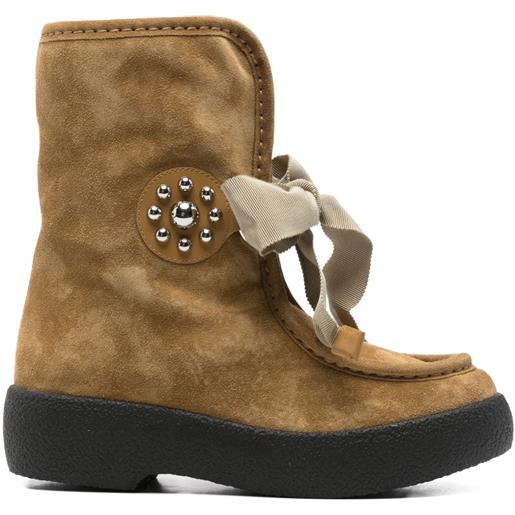 Valentino Garavani stivaletti in pelle scamosciata - toni neutri