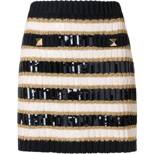 Valentino Garavani gonna con dettaglio rockstud - blu