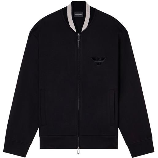 Emporio Armani bomber con applicazione - nero