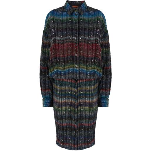 Missoni abito midi con paillettes - nero