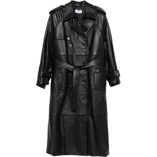 Giuseppe Di Morabito cappotto doppiopetto con cintura - nero