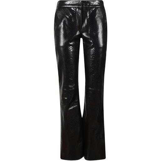 The New Arrivals Ilkyaz Ozel pantaloni lenny con effetto serpente - nero