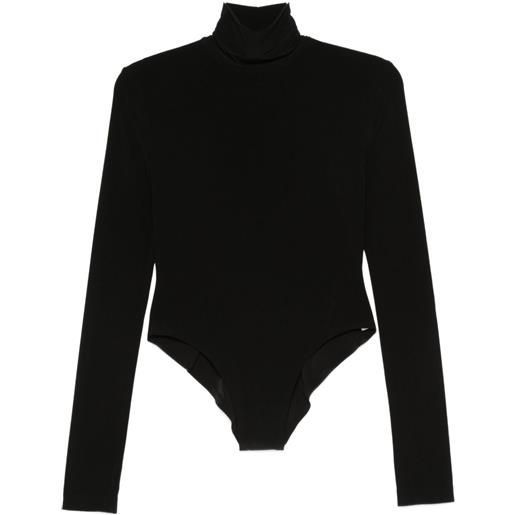 Norma Kamali body con maniche lunghe - nero