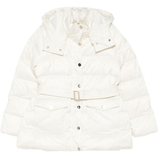 LIU JO parka con cintura - bianco