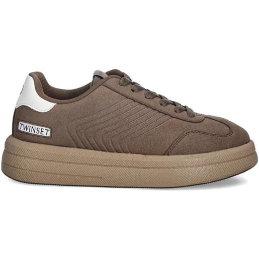TWINSET sneakers goffrate - marrone