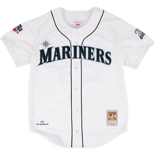 Mitchell & Ness camicia in jersey seattle mariners 1997 ken griffey jr. - bianco