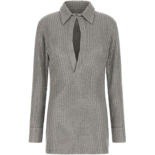 The Attico abito con strass - grigio