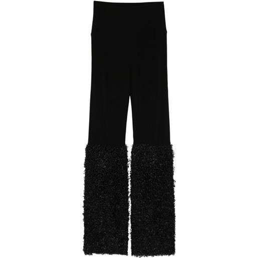 Norma Kamali leggings con design a inserti - nero