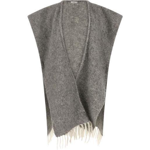 Peserico mantella con paillettes - grigio