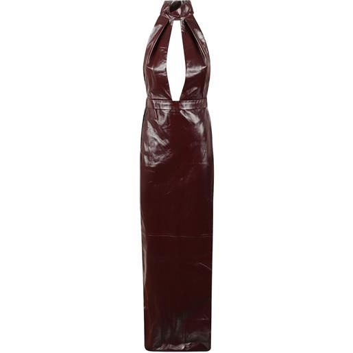 The New Arrivals Ilkyaz Ozel abito lungo nessa con scollo all'americana - viola