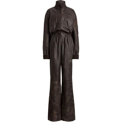 Ralph Lauren Collection tuta intera a collo alto - marrone