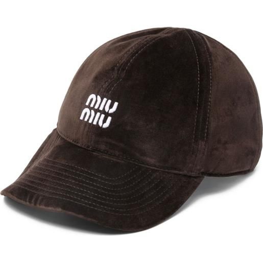 Miu Miu cappello da baseball - marrone