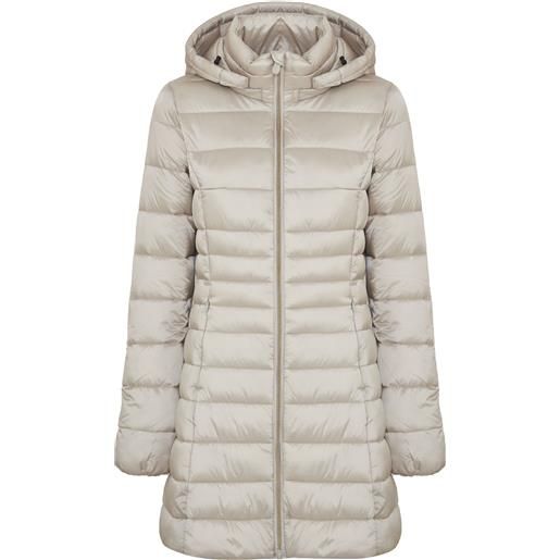 Save The Duck piumino lungo da donna modello reese ebony beige