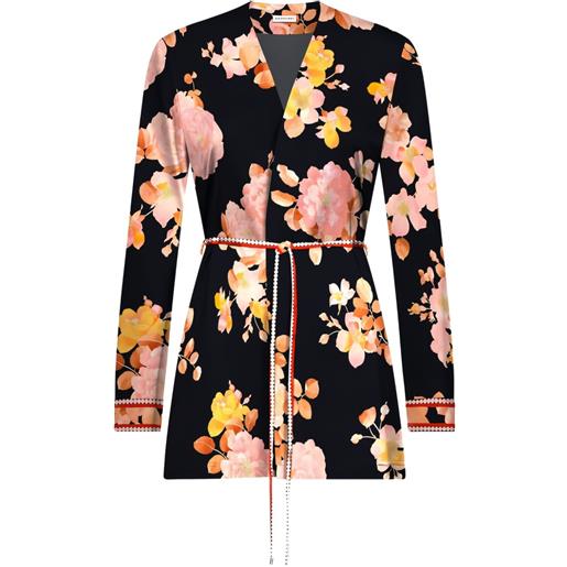 Leonard giacca a fiori glow - nero