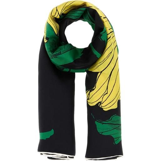 Alexander McQueen sciarpa sunflower - nero