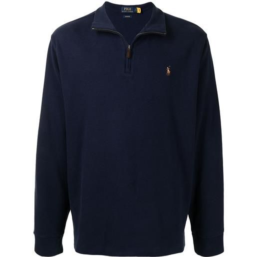Polo Ralph Lauren felpa a collo alto - blu