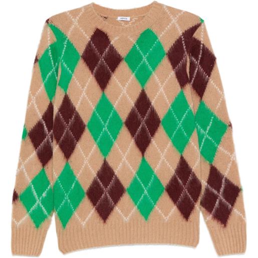 ASPESI maglione a rombi - marrone