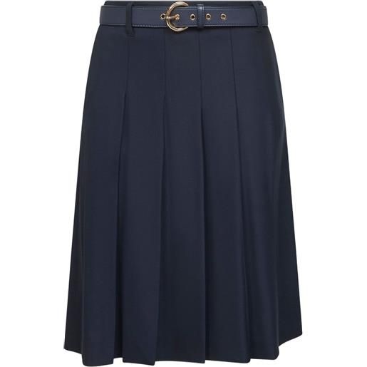 Max Mara gonna midi gimmy plissettata - blu