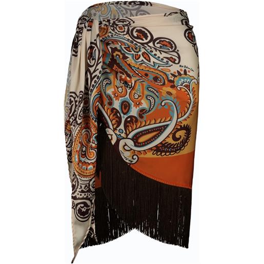 Miss Bikini pareo in raso con frange cruise