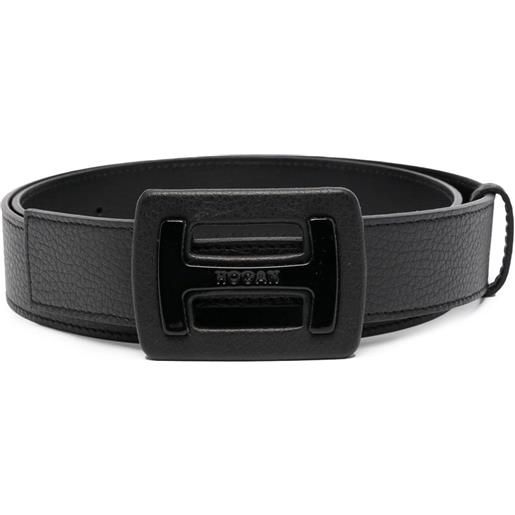 Hogan cintura con logo inciso - nero