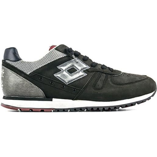LOTTO LEGGENDA sneaker uomo nera in pelle e tessuto