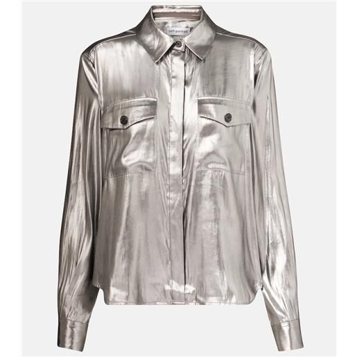 Self-Portrait camicia metallizzata