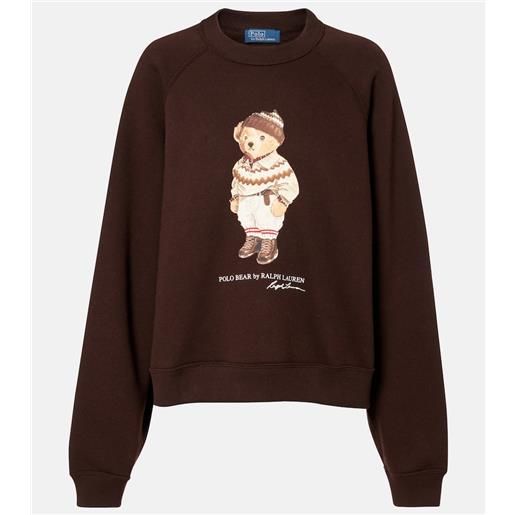 Polo Ralph Lauren felpa polo bear in pile di misto cotone
