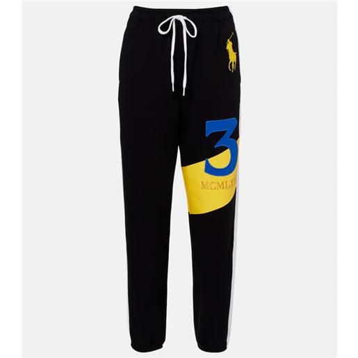 Polo Ralph Lauren pantaloni sportivi in pile di misto cotone con logo