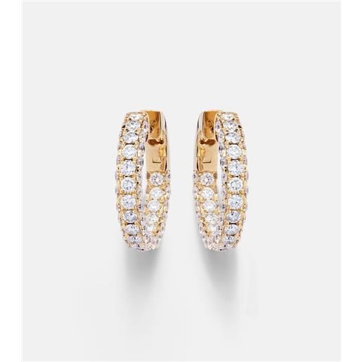 Shay Jewelry orecchini a cerchio in oro 18kt con diamanti