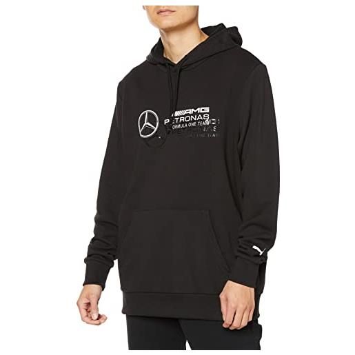 PUMA mapf1 mercedes hoodie felpa con berretto uomo, nero, m
