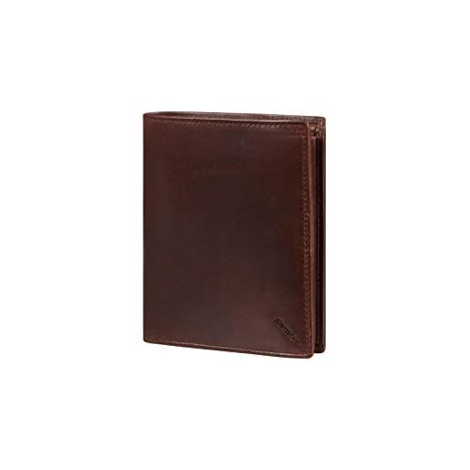 Samsonite veggy slg - portafoglio, 12,8 cm, marrone scuro, marrone (marrone scuro), porta carte di credito uomo
