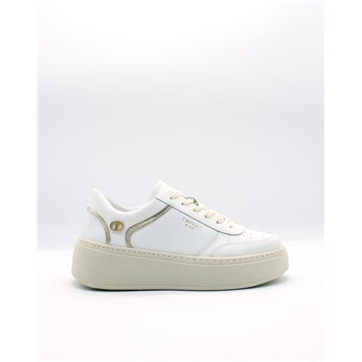 Twin Set sneakers bianco-oro