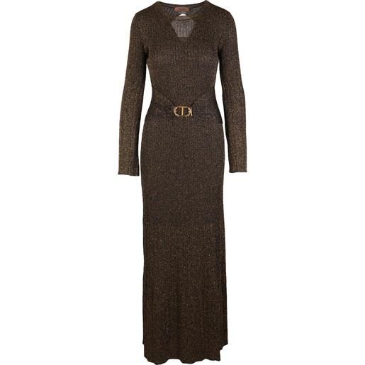 Twin Set abito nero/oro