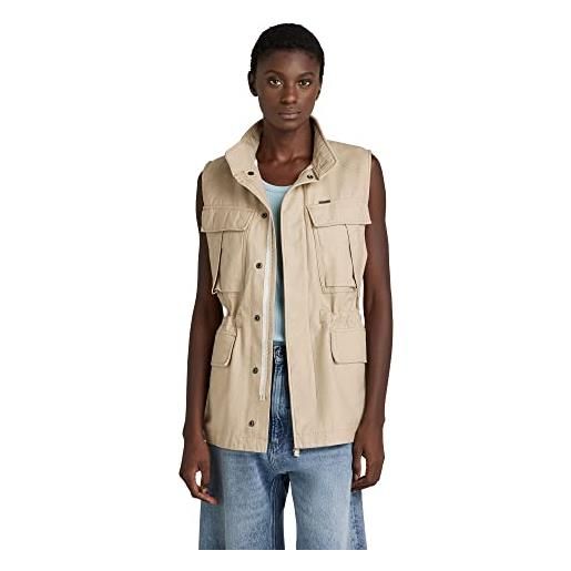 G-STAR donna sleeveless field overshirt, beige (westpoint khaki d21428-c960-c531), xs