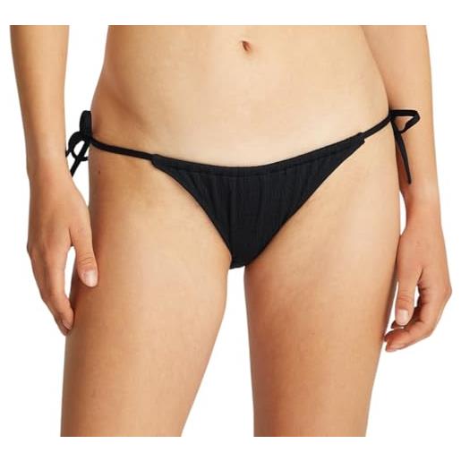 Calvin Klein donna slip bikini allacciatura laterale string side tie con etichetta con logo, nero (pvh black), s