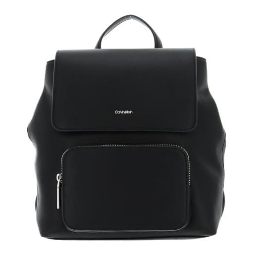 Calvin Klein ck must campus backpack with flap ck black