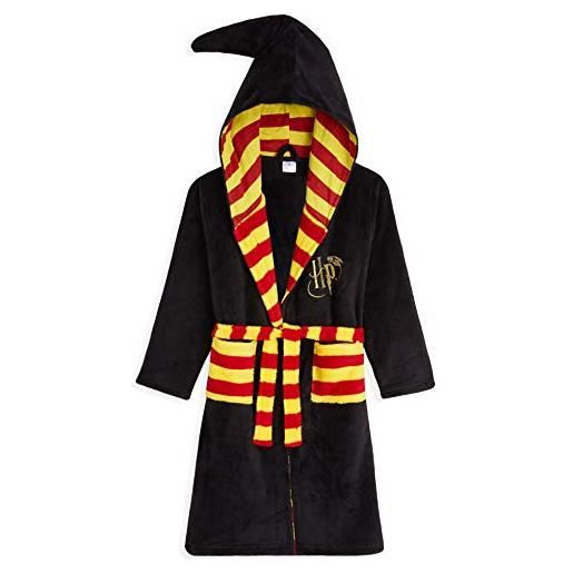 Harry Potter vestaglia per bambino e bambina, calde vestaglie in pile 7-14 anni (nero, 11-12 anni)