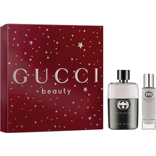 Gucci guilty cofanetto set eau de toilette 50ml + travel size 15ml set