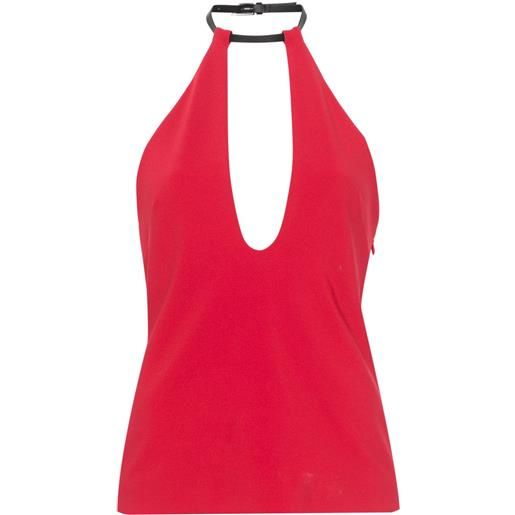 The Attico blusa con fibbia e scollo all'americana - rosso