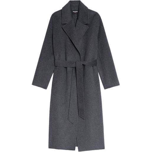Zadig&Voltaire cappotto meli con cintura - grigio