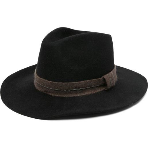 Brunello Cucinelli cappello con banda monili - nero
