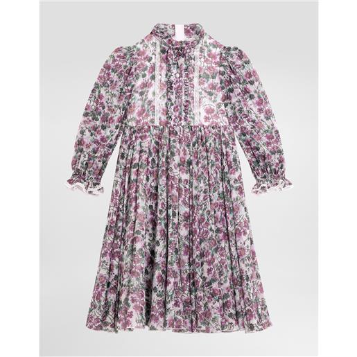 Dolce & Gabbana abito in crêpe stampa violette